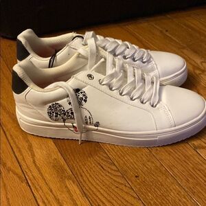 Disney Women's Athletic Shoes - White with Black Mickey Design